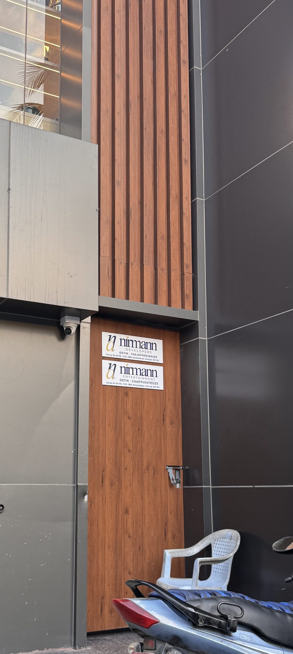 Nirmann Developers office entrance, Kelambakkam