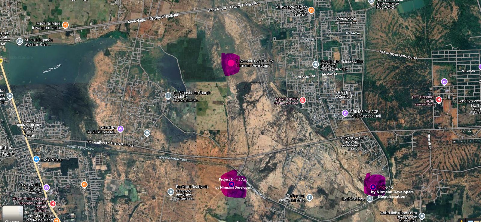 Srivatsam within the wider Gundur & Trichy IT Park corridor
