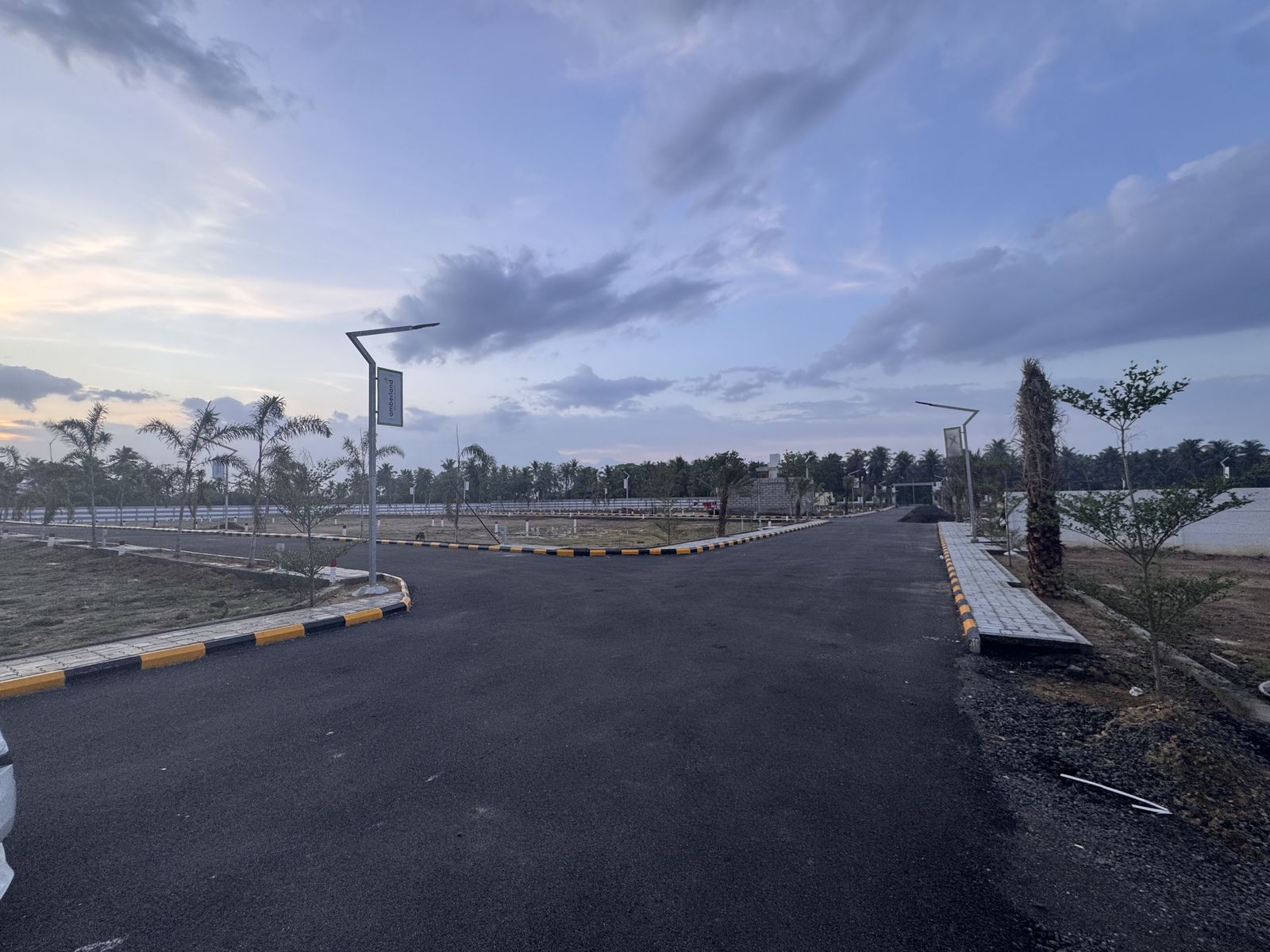 Vismaya, on site &mdash; layout at dusk
